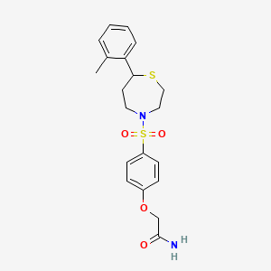 2-(4-((7-(o-Tolyl)-1,4-thiazepan-4-yl)sulfonyl)phenoxy)acetamide