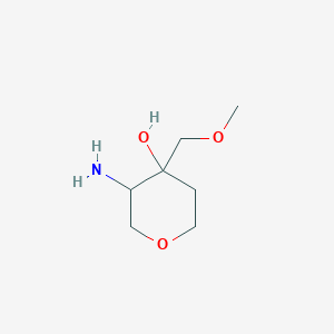 molecular formula C7H15NO3 B2809243 3-Amino-4-(methoxymethyl)oxan-4-ol CAS No. 2171579-41-0