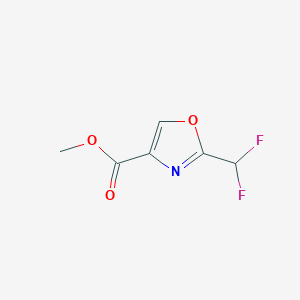 molecular formula C6H5F2NO3 B2809245 Methyl 2-(difluoromethyl)-1,3-oxazole-4-carboxylate CAS No. 1627894-72-7