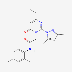 2-(2-(3,5-dimethyl-1H-pyrazol-1-yl)-4-ethyl-6-oxopyrimidin-1(6H)-yl)-N-mesitylacetamide