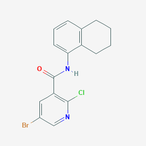 5-bromo-2-chloro-N-(5,6,7,8-tetrahydronaphthalen-1-yl)pyridine-3-carboxamide