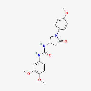 1-(3,4-Dimethoxyphenyl)-3-[1-(4-methoxyphenyl)-5-oxopyrrolidin-3-yl]urea