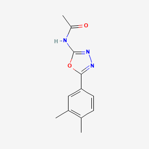 molecular formula C12H13N3O2 B2809261 N-(5-(3,4-dimethylphenyl)-1,3,4-oxadiazol-2-yl)acetamide CAS No. 899963-31-6