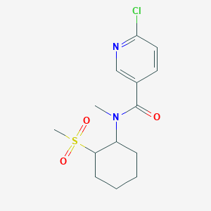molecular formula C14H19ClN2O3S B2809263 6-chloro-N-(2-methanesulfonylcyclohexyl)-N-methylpyridine-3-carboxamide CAS No. 1394682-53-1