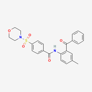 molecular formula C25H24N2O5S B2809267 N-(2-benzoyl-4-methylphenyl)-4-(morpholinosulfonyl)benzamide CAS No. 313529-19-0