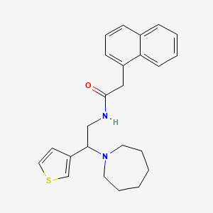 molecular formula C24H28N2OS B2809269 N-(2-(azepan-1-yl)-2-(thiophen-3-yl)ethyl)-2-(naphthalen-1-yl)acetamide CAS No. 954649-43-5