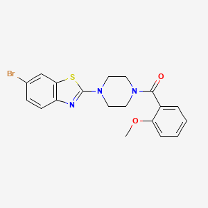 molecular formula C19H18BrN3O2S B2809272 (4-(6-Bromobenzo[d]thiazol-2-yl)piperazin-1-yl)(2-methoxyphenyl)methanone CAS No. 897473-08-4