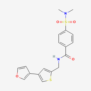 molecular formula C18H18N2O4S2 B2809282 4-(Dimethylsulfamoyl)-N-[[4-(furan-3-yl)thiophen-2-yl]methyl]benzamide CAS No. 2379993-43-6