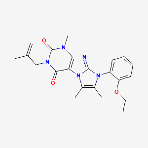 molecular formula C22H25N5O3 B2809284 6-(2-乙氧基苯基)-4,7,8-三甲基-2-(2-甲基丙烯基)嘧啶并[7,8-a]咪唑-1,3-二酮 CAS No. 878733-10-9