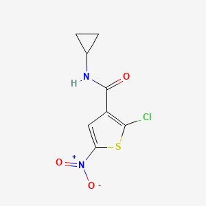 molecular formula C8H7ClN2O3S B2809287 2-氯-N-环丙基-5-硝基噻吩-3-甲酰胺 CAS No. 2287289-76-1