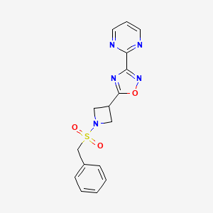 5-(1-(Benzylsulfonyl)azetidin-3-yl)-3-(pyrimidin-2-yl)-1,2,4-oxadiazole