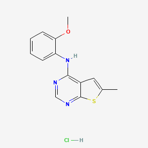 N-(2-methoxyphenyl)-6-methylthieno[2,3-d]pyrimidin-4-amine hydrochloride