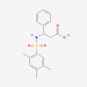 molecular formula C18H21NO4S B280930 3-Phenyl-3-{[(2,4,5-trimethylphenyl)sulfonyl]amino}propanoic acid 