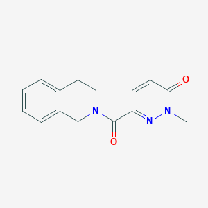 molecular formula C15H15N3O2 B2809301 2-甲基-6-(1,2,3,4-四氢异喹啉-2-甲酰基)吡啶并[3,2H]-酮 CAS No. 1049567-11-4