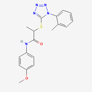 N-(4-methoxyphenyl)-2-{[1-(2-methylphenyl)-1H-tetrazol-5-yl]sulfanyl}propanamide