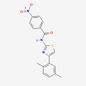 N-[4-(2,5-dimethylphenyl)-1,3-thiazol-2-yl]-4-nitrobenzamide
