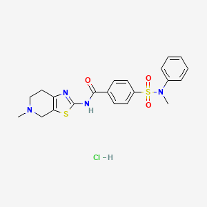 N-(5-methyl-4,5,6,7-tetrahydrothiazolo[5,4-c]pyridin-2-yl)-4-(N-methyl-N-phenylsulfamoyl)benzamide hydrochloride