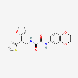 N'-(2,3-dihydro-1,4-benzodioxin-6-yl)-N-[2-(furan-2-yl)-2-(thiophen-2-yl)ethyl]ethanediamide