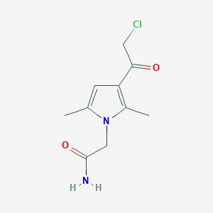 molecular formula C10H13ClN2O2 B2809317 2-[3-(2-Chloroacetyl)-2,5-dimethylpyrrol-1-yl]acetamide CAS No. 847934-04-7