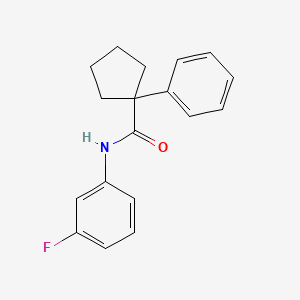molecular formula C18H18FNO B2809320 N-(3-fluorophenyl)-1-phenylcyclopentane-1-carboxamide CAS No. 1023589-83-4