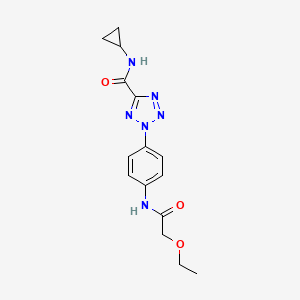 N-cyclopropyl-2-(4-(2-ethoxyacetamido)phenyl)-2H-tetrazole-5-carboxamide