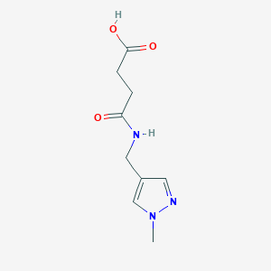 molecular formula C9H13N3O3 B2809329 4-(((1-Methyl-1H-pyrazol-4-yl)methyl)amino)-4-oxobutanoic acid CAS No. 1006193-92-5