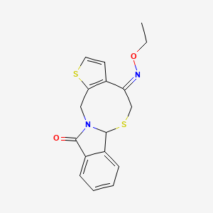 (8E)-8-ethoxyimino-4,10-dithia-1-azatetracyclo[9.7.0.03,7.012,17]octadeca-3(7),5,12,14,16-pentaen-18-one