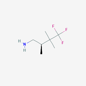 molecular formula C7H14F3N B2809340 (2R)-4,4,4-Trifluoro-2,3,3-trimethylbutan-1-amine CAS No. 2248202-47-1