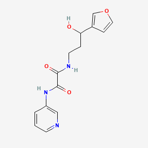 molecular formula C14H15N3O4 B2809346 N1-(3-(furan-3-yl)-3-hydroxypropyl)-N2-(pyridin-3-yl)oxalamide CAS No. 1428380-63-5