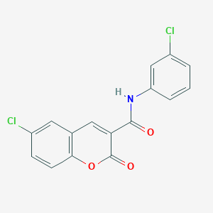 molecular formula C16H9Cl2NO3 B2809350 6-chloro-N-(3-chlorophenyl)-2-oxo-2H-chromene-3-carboxamide CAS No. 302815-48-1