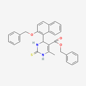 molecular formula C30H26N2O3S B2809351 Benzyl 4-(2-(benzyloxy)naphthalen-1-yl)-6-methyl-2-thioxo-1,2,3,4-tetrahydropyrimidine-5-carboxylate CAS No. 500148-87-8