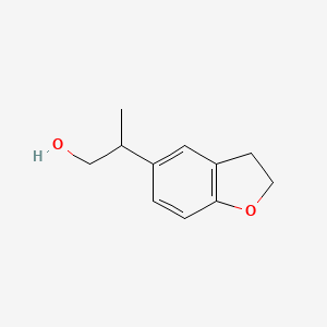 molecular formula C11H14O2 B2809352 2-(2,3-Dihydro-1-benzofuran-5-yl)propan-1-ol CAS No. 1785313-29-2