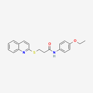 molecular formula C20H20N2O2S B2809353 N-(4-ethoxyphenyl)-3-(quinolin-2-ylthio)propanamide CAS No. 671198-65-5