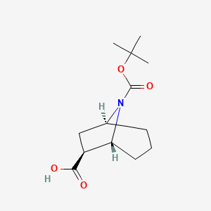 molecular formula C13H21NO4 B2809355 (1S,5R,6S)-rel-8-[(tert-butoxy)carbonyl]-8-azabicyclo[3.2.1]octane-6-carboxylic acid CAS No. 1009629-95-1