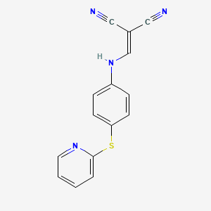 (((4-(2-Pyridylthio)phenyl)amino)methylene)methane-1,1-dicarbonitrile