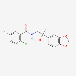 N-(2-(benzo[d][1,3]dioxol-5-yl)-2-hydroxypropyl)-5-bromo-2-chlorobenzamide