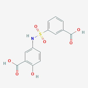 molecular formula C14H11NO7S B280939 5-{[(3-Carboxyphenyl)sulfonyl]amino}-2-hydroxybenzoic acid 
