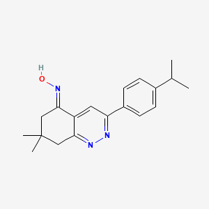 molecular formula C19H23N3O B2809390 5-(羟基亚胺)-7,7-二甲基-3-(4-(异丙基苯基)-6,7,8-三氢茴香啶 CAS No. 1274947-96-4