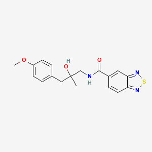 molecular formula C18H19N3O3S B2809392 N-(2-hydroxy-3-(4-methoxyphenyl)-2-methylpropyl)benzo[c][1,2,5]thiadiazole-5-carboxamide CAS No. 1396803-33-0