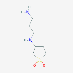 molecular formula C7H16N2O2S B2809398 3-((3-氨基丙基)氨基)四氢噻吩-1,1-二氧化物 CAS No. 1049124-54-0