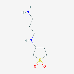 molecular formula C7H16N2O2S B2809398 3-((3-Aminopropyl)amino)tetrahydrothiophene 1,1-dioxide CAS No. 1049124-54-0