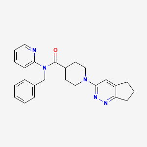 N-benzyl-1-{5H,6H,7H-cyclopenta[c]pyridazin-3-yl}-N-(pyridin-2-yl)piperidine-4-carboxamide