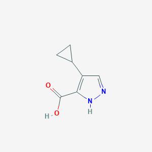 molecular formula C7H8N2O2 B2809409 4-环丙基-1H-吡唑-5-甲酸 CAS No. 1934645-70-1