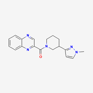 molecular formula C18H19N5O B2809418 (3-(1-甲基-1H-吡唑-3-基)哌啶-1-基)(喹喔啉-2-基)甲酮 CAS No. 2034288-12-3