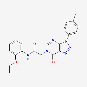 molecular formula C21H20N6O3 B2809424 N-(2-ethoxyphenyl)-2-(7-oxo-3-(p-tolyl)-3H-[1,2,3]triazolo[4,5-d]pyrimidin-6(7H)-yl)acetamide CAS No. 863019-01-6