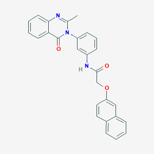 N-(3-(2-methyl-4-oxoquinazolin-3(4H)-yl)phenyl)-2-(naphthalen-2-yloxy)acetamide