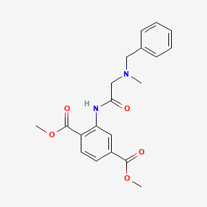 molecular formula C20H22N2O5 B2809433 Dimethyl 2-(2-(benzyl(methyl)amino)acetamido)terephthalate CAS No. 327980-02-9