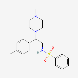 N-(2-(4-methylpiperazin-1-yl)-2-(p-tolyl)ethyl)benzenesulfonamide