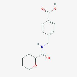 molecular formula C14H17NO4 B2809459 4-{[(Oxan-2-yl)formamido]methyl}benzoic acid CAS No. 1458303-51-9