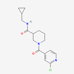 molecular formula C16H20ClN3O2 B2809465 1-(2-chloropyridine-4-carbonyl)-N-(cyclopropylmethyl)piperidine-3-carboxamide CAS No. 1241578-69-7